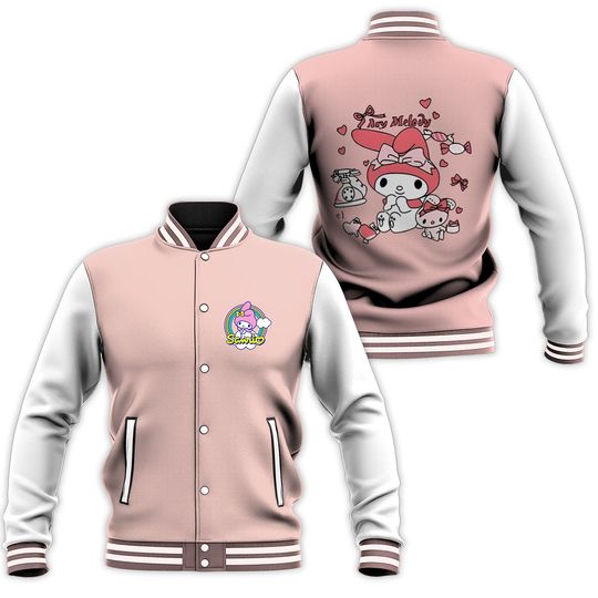 Discover Cute Melody Jacket, Kawaii Melody Baseball Jacket