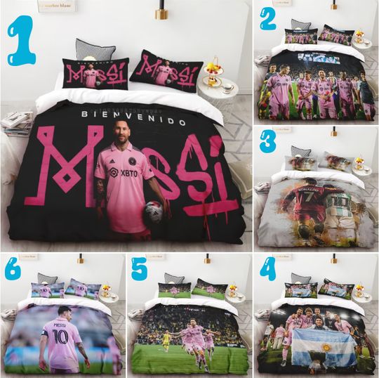 Discover Football Messi Bedding Set and Football Lovers, Bedroom Decoration, Soft