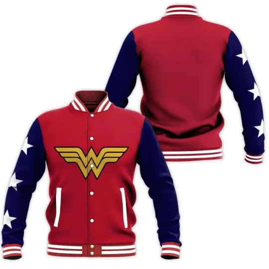 Discover Wonder Woman Baseball Jacket