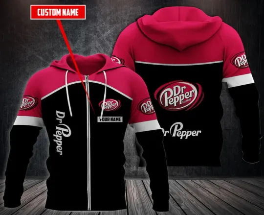 Discover PERSONALIZED Dr Pepper 3D All Over Print Zip Hoodie XTKH2585