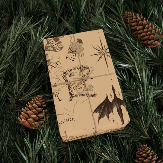 Discover Middle Earth Wrapping Papers, Lord of the Rings Gift Wrapping Paper