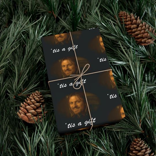 Discover Boromir 'Tis a Gift LOTR Gift Wrap Papers Lord of the Rings Wrapping Paper