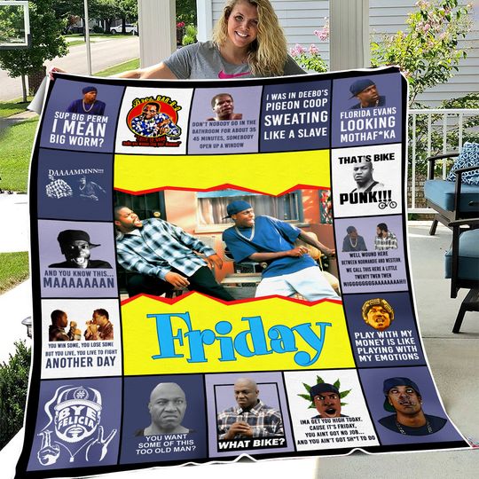 Discover Friday Blanket, Friday movie meme funny Fleece Blanket