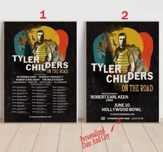 Discover Custom Tyler Childers On The Road US Tour For 2025 Poster