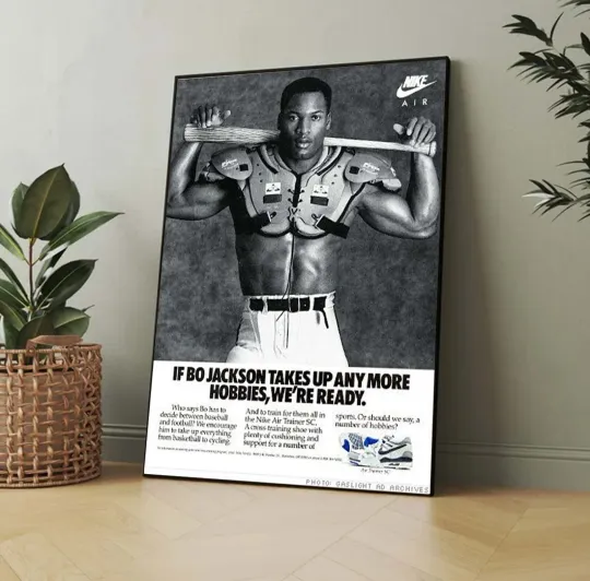 Discover Bo Jackson Black and White Poster
