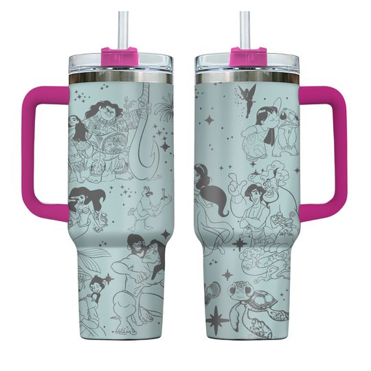 Discover Magical vacation characters Adventure Quencher 40oz tumbler