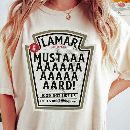 Discover Kendrick Lamar Mustard Tee, TV Off Lyrics t-shirt, Lamar Rap God