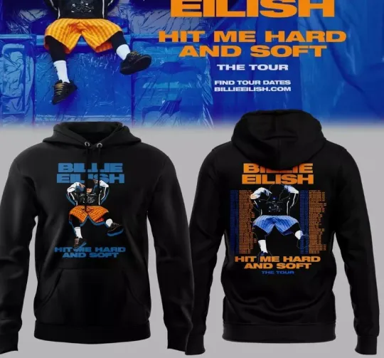 Discover Billie Eilish 2024 Hit Me Hard And Soft Tour Schedule 3D Hoodie