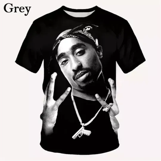 Discover 2pac Tshirts Rapper Star Tupac 3D Print Summer Tees 3D T-shirt