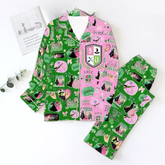 Discover Wicked Changed For Good 2024 Christmas Holidays Polyester Pajamas Set