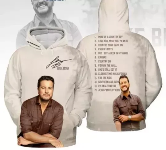 Discover Luke Bryan Mind Of A Country Boy Album Releasing 2024 3D Hoodie