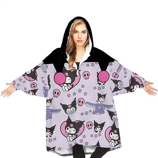 Discover Kuromi Oversized Blanket Hoodie, Gifts for Friends, Xmas Gifts