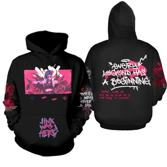 Discover Unisex Oversize Arcane Jinx Hoodie  Best Gift
