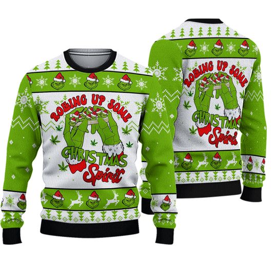 Discover GrinRolling Up Ugly Sweater,Christmas 420 Ugly Sweater