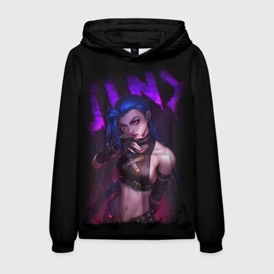 Discover Anime Arcane League Jinx Hoodies 3D Printing Men/Women Gaming Hoodie J01A4
