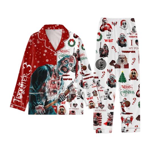 Discover Terrifier Movie Pajamas Set, Terrifier Shirt, The Art Clown Pajamas