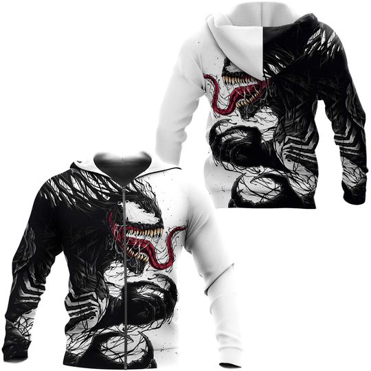 Discover Venom Hoodie, Superhero Custome 3D Zip Hoodie