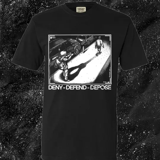 Discover Deny Defend Depose UnitedHealthcare Black T-Shirt