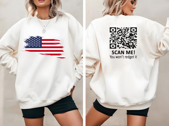 Discover Trump Qr Sweatshirt, Viral Trump Dance Ymca Qr Code