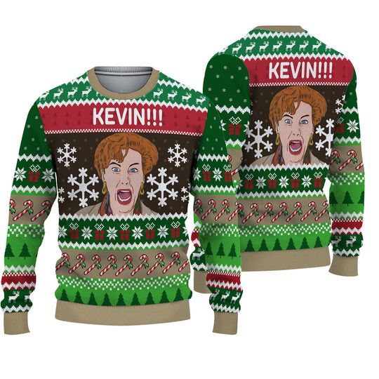 Discover Kevin Home Movie Ugly Christmas Sweater, Mom Alone Movie Xmas