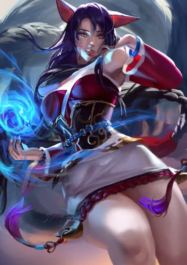 Discover League of Legends Ahri Anime Print Poster