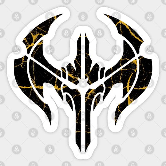 Discover Golden Marble Noxus Crest - Noxus - Sticker