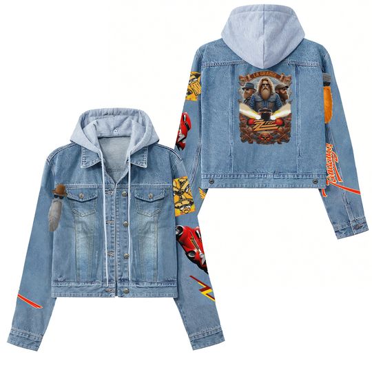 Discover Zz Top Rock Band Unisex Hooded Denim Jacket