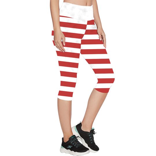 Discover Womens red and white stripe Leggings Dr Seuss costume pants