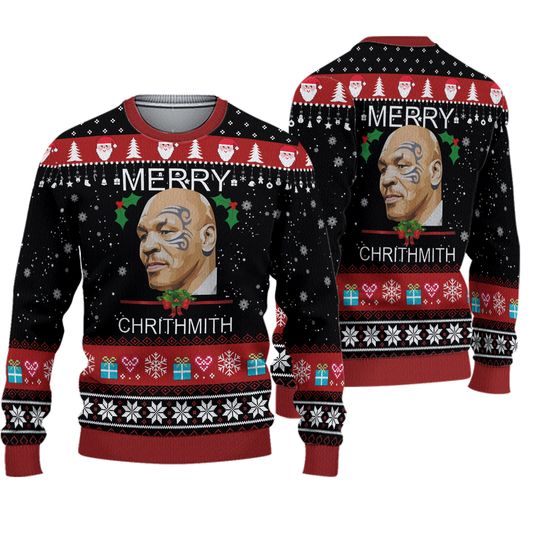 Discover Mike T. Ugly Christmas Sweater, Boxing Fan Holiday Sweater, Mike Tyson Christmas Sweater