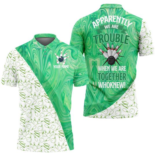 Discover Customize Name Team Name Bowling Player Green
