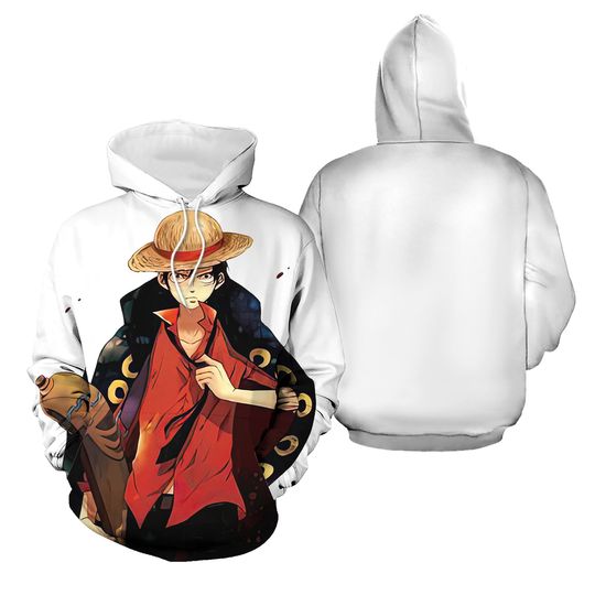Discover Monkey D Luffy 3D Print Anime Hoodie Pullover