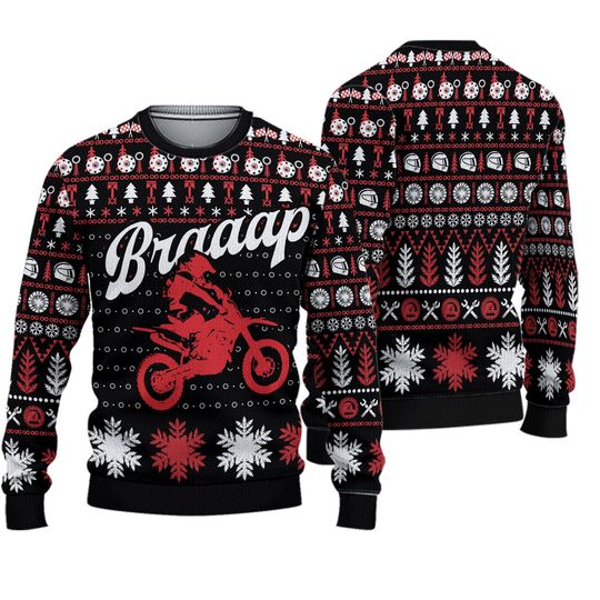 Discover NEW! Braaap Moto Ugly Christmas Sweater