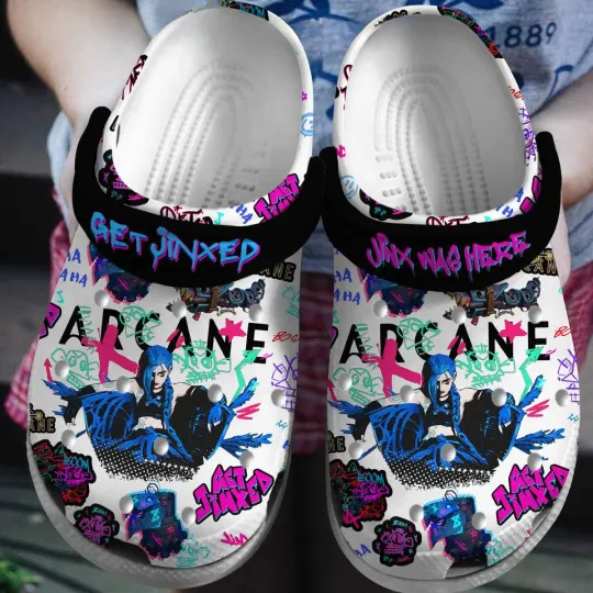 Discover Stylish Jinx Ft Arcane LOL Games Clogs For Enthusiast Gamers