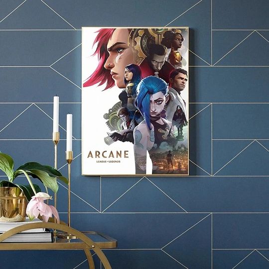 Discover Anime League of Legends Jinx Arcane Poster for Gaming Room Home Decor