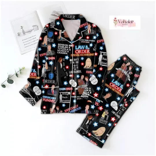 Discover Law And Order Pajama, Movie Casual Sleep Pajama Set, Comfort Soft Pajama Set Hot