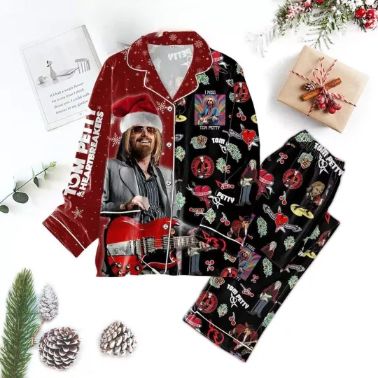 Discover Tom Petty And The Heartbreakers Merry Christmas Polyester Pajamas Set