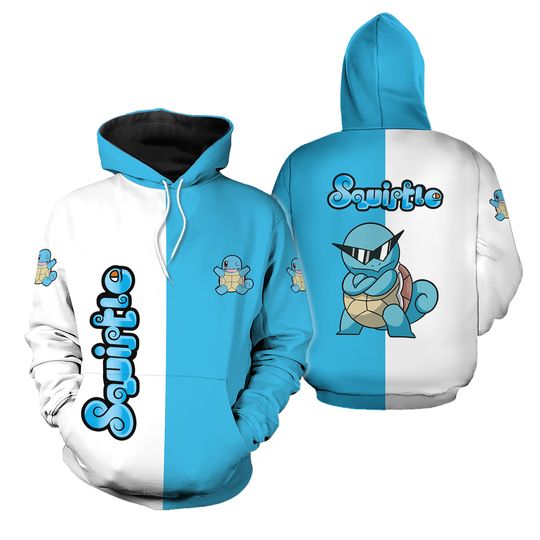 Discover Squirtle 3D Hoodie Japanese Anime Hoodie Shirt Gift
