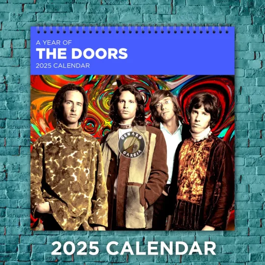 Discover The Doors 2025 Classic Rock Calendar, 12-Month Band Wall Calendar