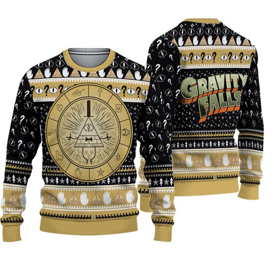 Discover Bill Cipher Gravity Falls Christmas Ugly Sweater, Gift For Her Him