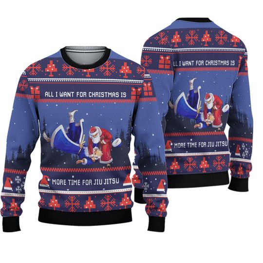 Discover All I Want For Christmas Is More Time For Jiu Jitsu Ugly Christmas Sweater