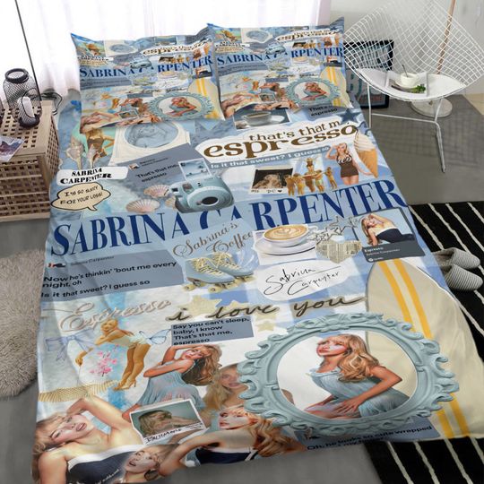 Discover Sabrina Carpenter Bedding Set, Gifts for Family, Bedding Decor