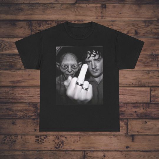 Discover Gollum and Frodo Vintage Tee - Lord of the Rings Graphic Shirt