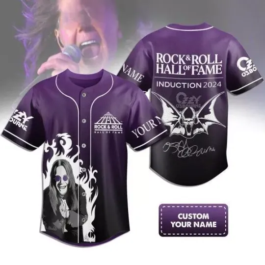 Discover Ozzy Osbourne Introduction Of Rock And Roll 2024 Personalized Baseball Jersey