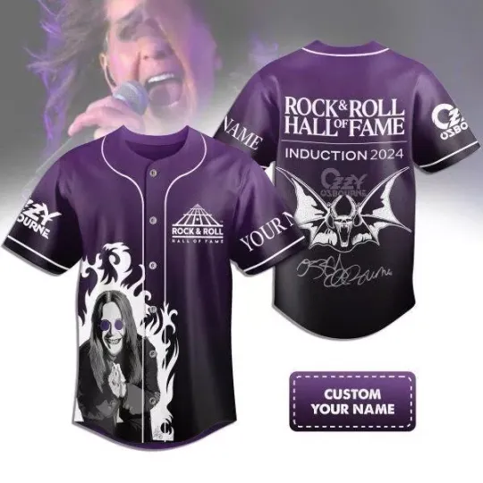 Discover Ozzy Osbourne Introduction Of Rock And Roll 2024 Personalized Baseball Jersey
