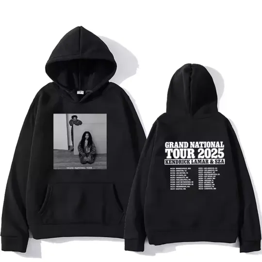 Discover Grand National Tour 2025 Hoodie SZA Kendrick Lamar For Fans Double Sided