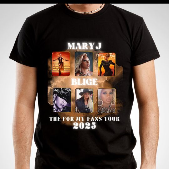 Discover Mary J Unisex Tee / The For My Fans 2025 Tour / Music Clothing / Unisex Tee / Concert T-shirt
