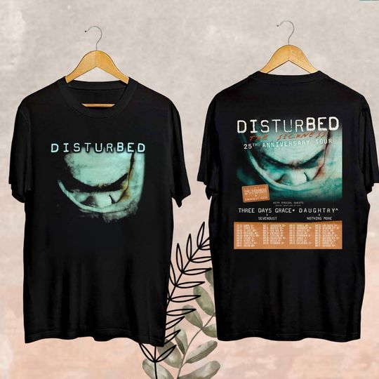 Discover The Sickness 25th Anniversary Tour Fan Shirt, Disturbed Tour 2025 Fan Gift, Disturbed The Sickness 25th Anniversary