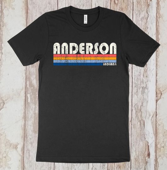 Discover Free Express S&H! Vintage 70s 80s Style Anderson, Indiana Tshirt, Anderson IN Shirt