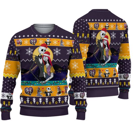 Discover Nightmare Before Ugly Christmas Sweater, Skeleton Xmas Sweatshirt,  All Over Print 3D Shirt