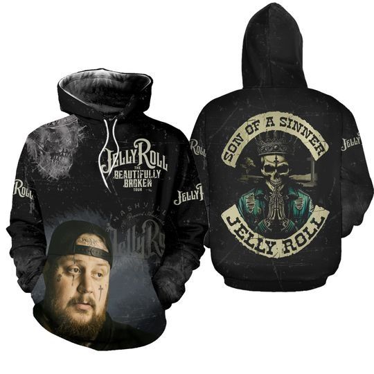 Discover Jelly Roll Shirt, The Beautiful Broken Tour 2024 hoodie